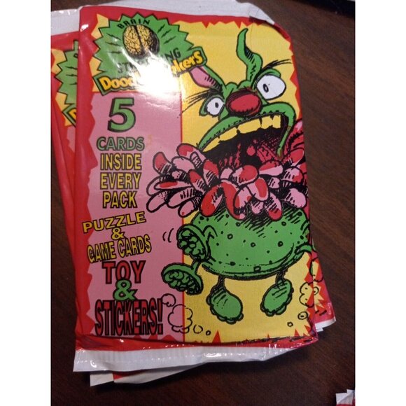 Brain Straining Doodlewonkers Puzzle & Game Cards Stickers 17 Unopened Packs - Picture 6 of 7